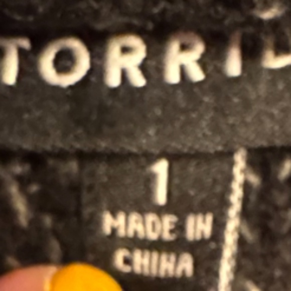 TORRID Hooded Waterfall Cardigan | Marled Black/Gray | Size 1 (14/16) - Picture 6 of 6